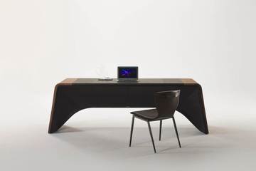 VICTOR - Wood and leather executive desk by Casa Covre - view 3